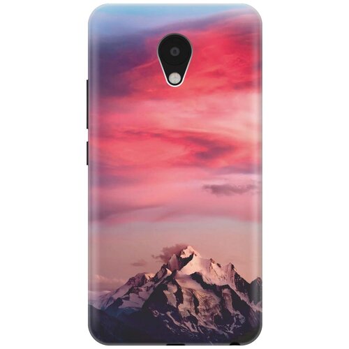 фото Cиликоновый чехол на meizu m5 / мейзу м5 с принтом "горы и небо" gosso