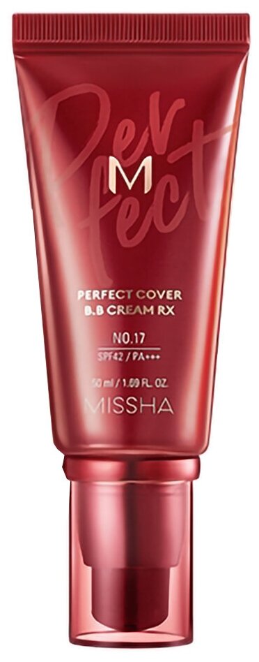 MISSHA Тональный BB крем MISSHA M, Perfect Cover, No. 17, Bright Beige, 50 мл