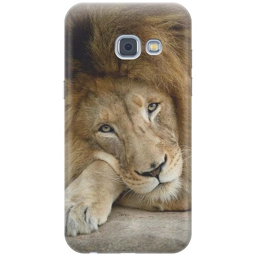 фото Cиликоновый чехол на samsung galaxy a3 (2017) / самсунг а3 2017 с принтом "спокойный лев" gosso