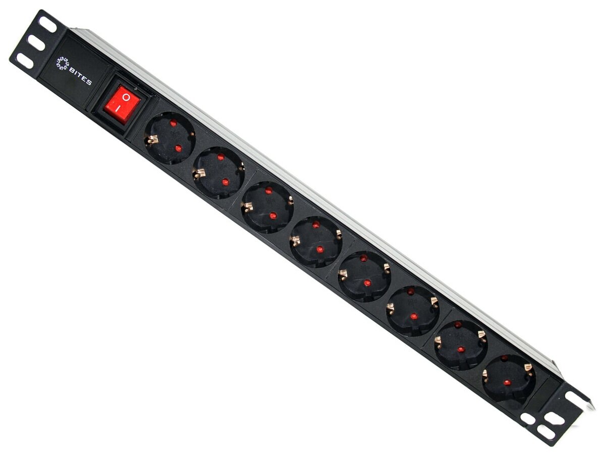 Блок розеток 5BITES PDU819P-08 8S, 1U, 19" . - фотография № 1