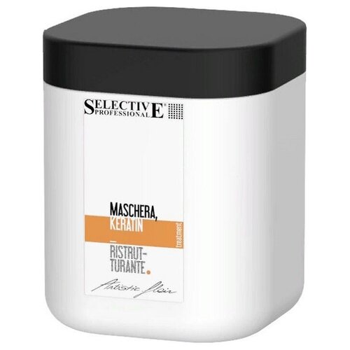 Selective Professional Artistic Flair Maschera Keratin Кератиновая маска для волос, 1000 г, 1000 мл кондиционеры бальзамы и маски selective professional маска кератиновая для сухих и поврежденных волос artistic flair