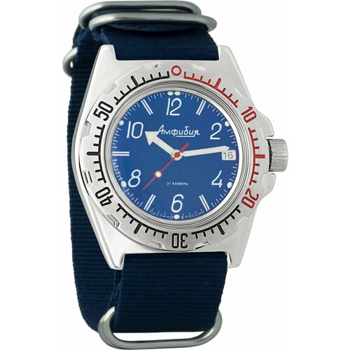 Наручные часы Восток Амфибия, синий наручные часы восток амфибия механические с автоподзаводом амфибия 710059 blue синий