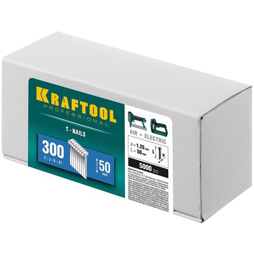 Гвозди для нейлера Kraftool тип 300 50 мм 5000 шт. 31785-50 15950516