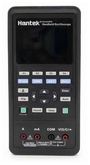 Осциллограф портативный Hantek 2D42 3-в-1 (2 канала, 40 МГц, осциллограф, мультиметр и генератор сигналов)