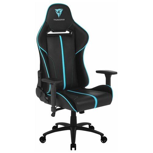 фото Офисное кресло thunderx3 ec3 air черный/голубой