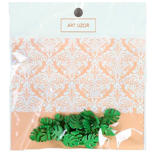 Арт Узор Брадсы для скрапбукинга Пальмовые листья (4460437) 20 шт. зелeный