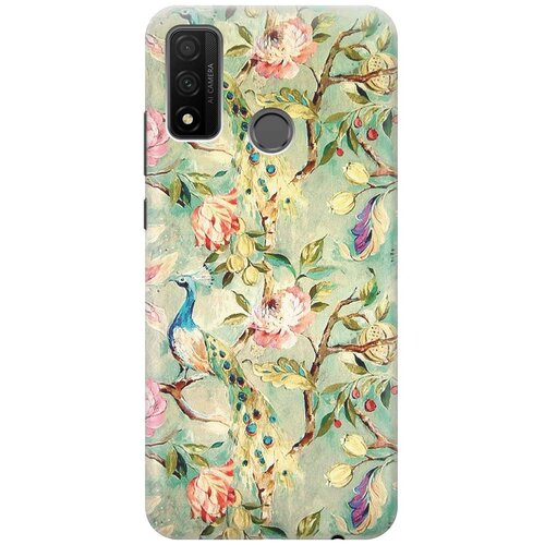 фото Cиликоновый чехол на huawei p smart 2020 / хуавей п смарт 2020 с принтом "винтажный цветочный паттерн" gosso
