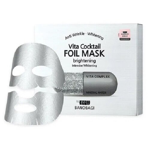 Купить BanoBagi Vita Cocktail Brightening Foil Mask Маска фольгированная для сияния кожи, 5шт.