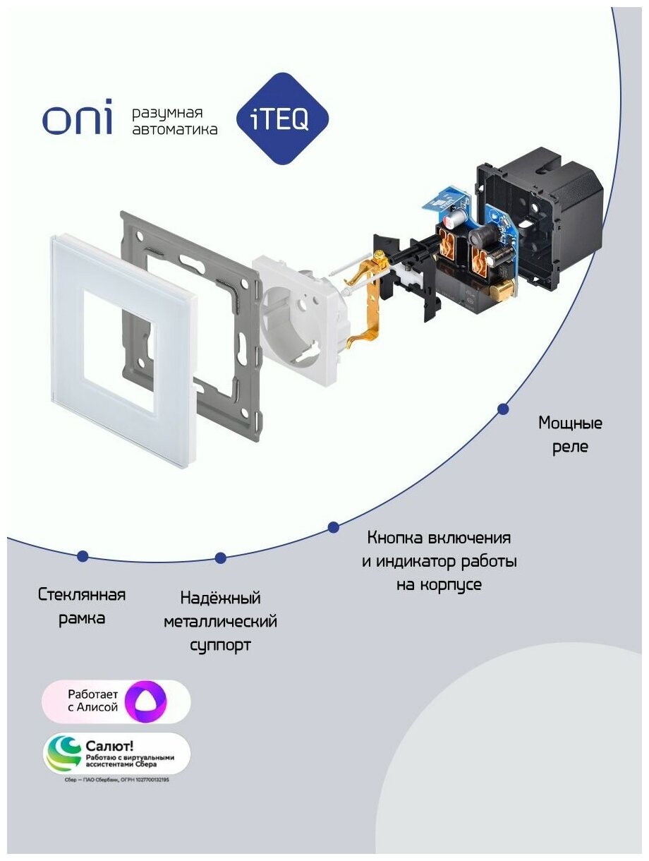 Умная розетка IEK iTeq Smart белый (it-r16sfwbg-k01) - фото №5