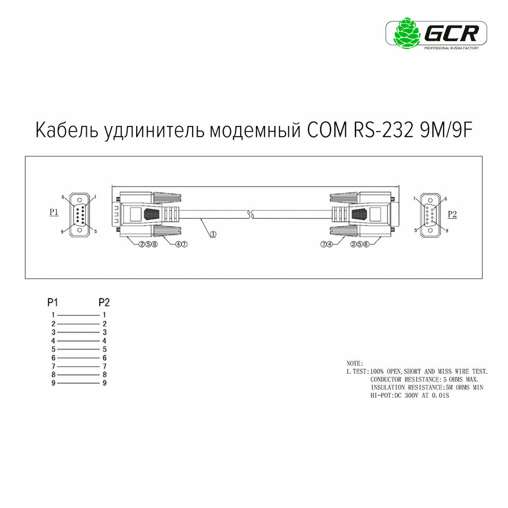 Модемный удлинитель кабеля 5 метров COM кабель RS 232 DB9 для систем .