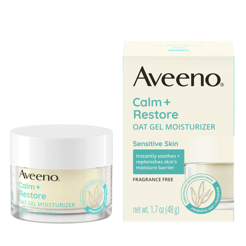 Aveeno, Calm + Restore, увлажняющий гель-крем с овсом, без отдушек, 48 г