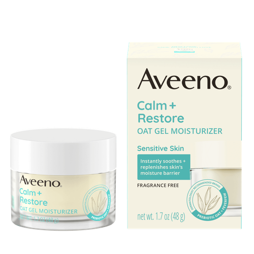Aveeno, Calm + Restore, увлажняющий гель-крем с овсом, без отдушек, 48 г