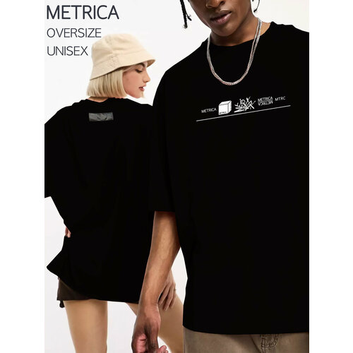 фото Футболка metrica logo, 1 шт., размер m, black