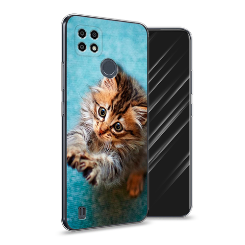 Силиконовый чехол на Realme C21Y/C25Y / Реалми C21Y/C25Y Котенок просит есть силиконовый чехол кот жесть на oppo realme c21y реалми c21y