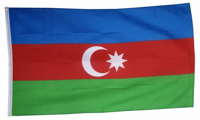 Флаг Азербайджана 90х150 см, без флагштока, большой