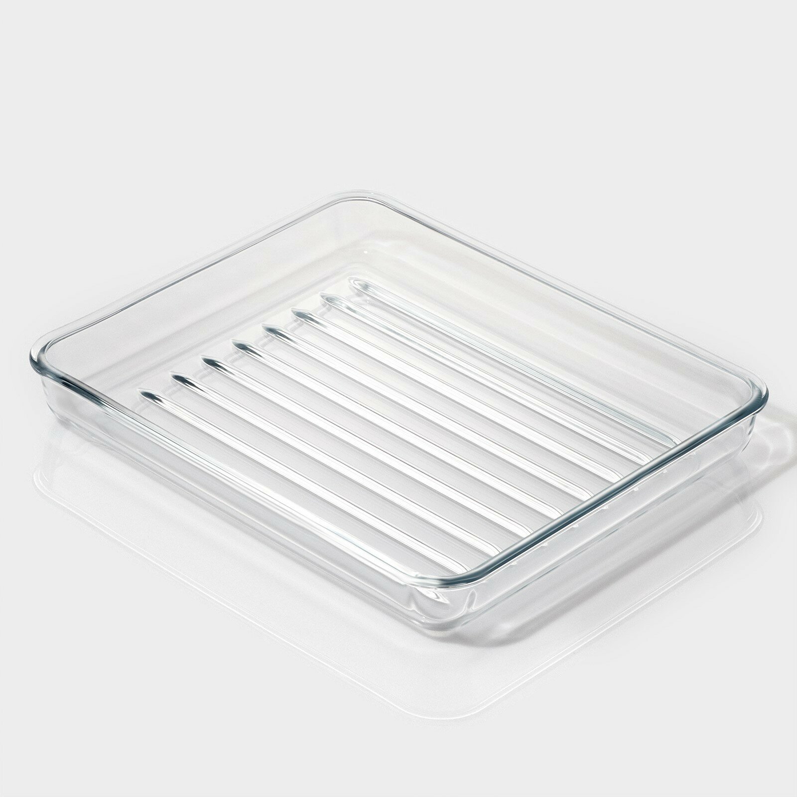 Форма для запекания и выпечки из жаропрочного стекла прямоугольная, 3 л, 34,5×28,5×4,6 см