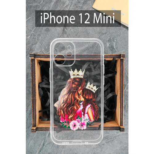 Силиконовый чехол Мама принцессы для Apple iPhone 12 Mini/ Айфон 12 Мини силиконовый чехол шампанское для apple iphone 12 mini айфон 12 мини