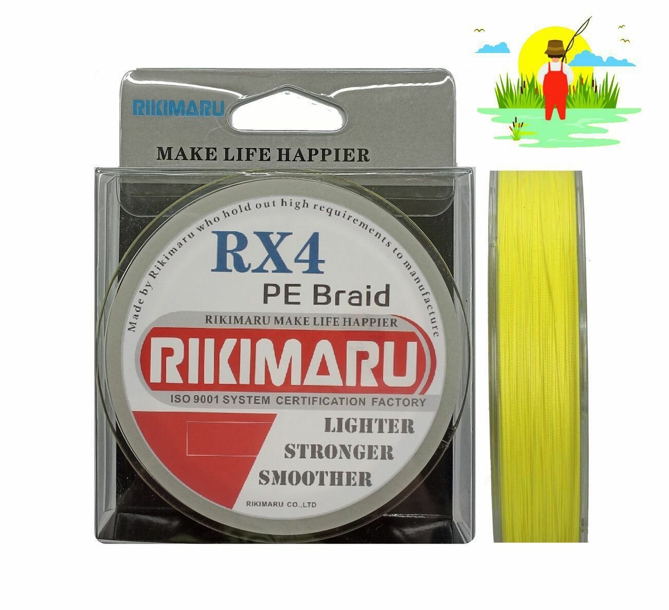 Плетеный шнур RIKIMARU RX PEx4 / 0.12 мм 8.2 кг Grey 150м / Леска плетенка для рыбалки