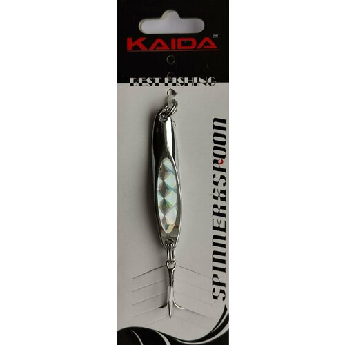 фото Блесна колеблющаяся каида spinner & spoon 10гр. silver kaida