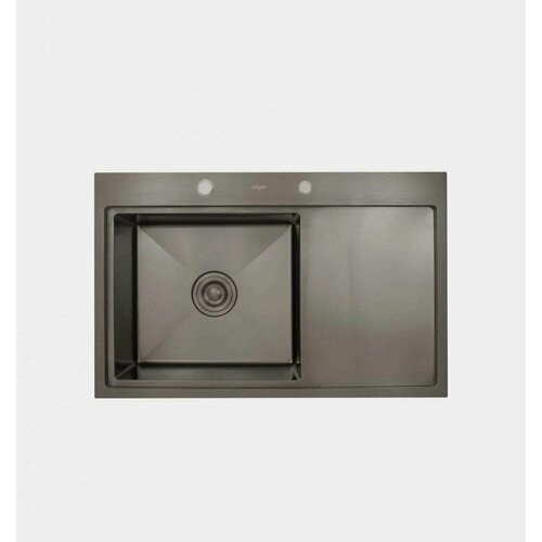 Мойка для кухни Hoffger 7850-L Black (Чёрная)левая чаша