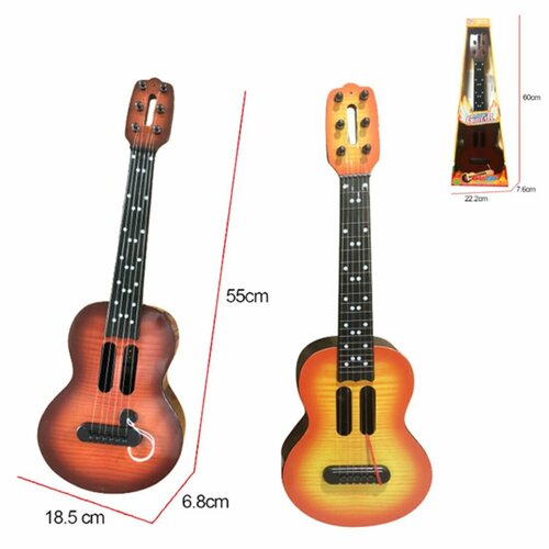 Музыкальный инструмент Гитара, 55 см, 6 стун, в ассорт, коробка