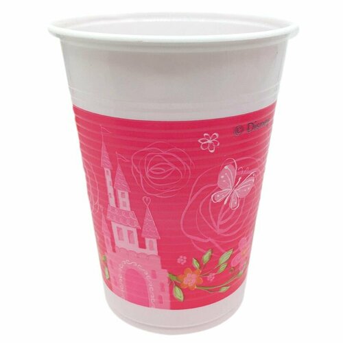 Одноразовая посуда для праздника, стаканы пластиковые 200мл, 10шт