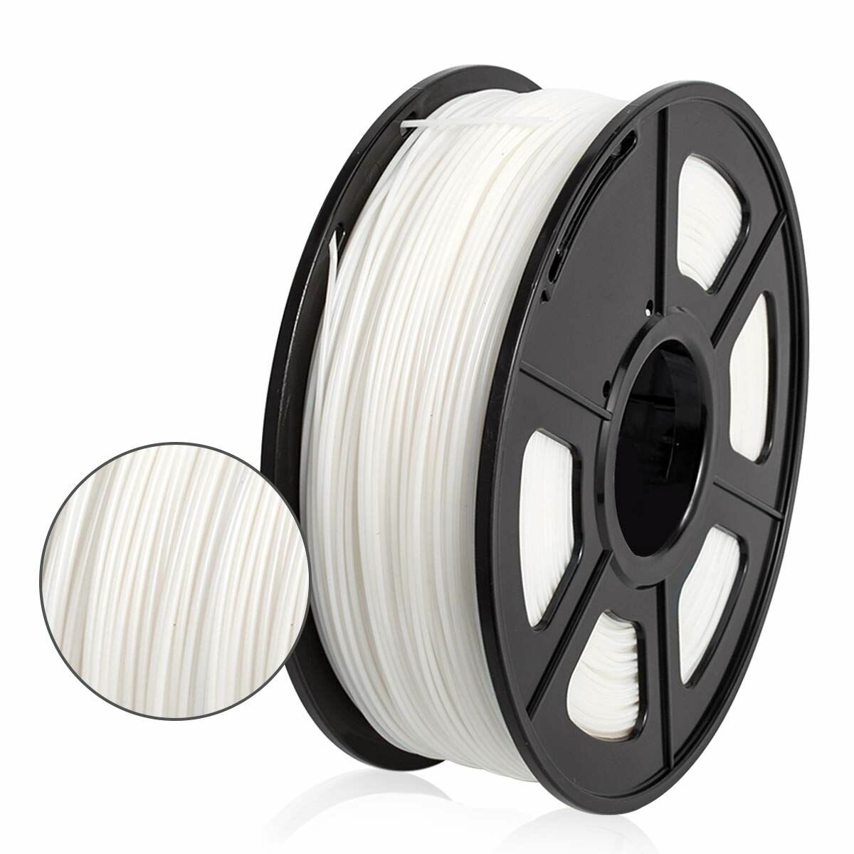 PETG, пластик для 3D принтера Geekfilament 1.75мм, 1 кг белый (Snow Flake), белый филамент