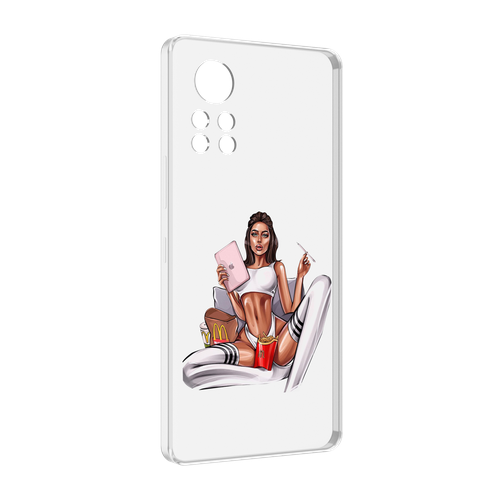 Чехол MyPads Модная-иллюстрация-девушки женский для Infinix Note 12 i X667 задняя-панель-накладка-бампер
