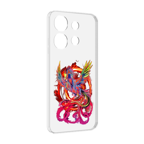 Чехол MyPads красочный феникс для Tecno Spark Go 2023 (BF7) / Tecno Smart 7 задняя панель накладка бампер