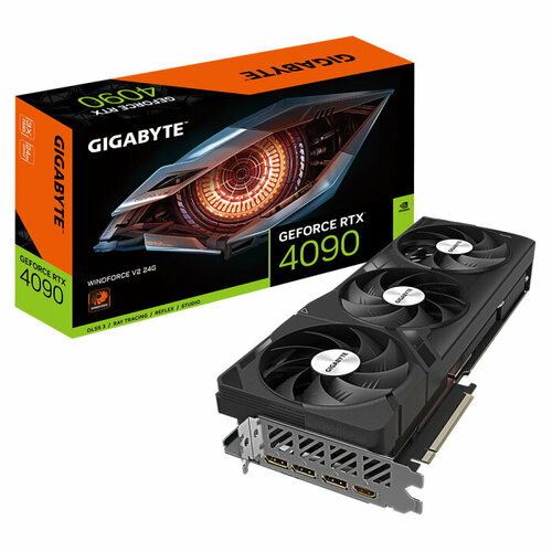 Gigabyte RTX4090 WINDFORCE V2 24GB GDDR6X 384-bit HDMI 3xDP 3FAN ATX RTL GV-N4090WF3V2-24GD 33510400₽
