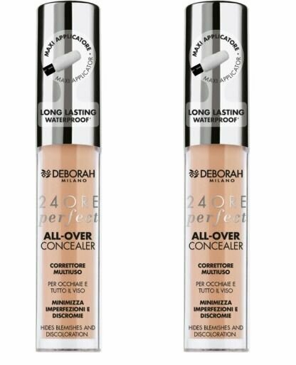 Корректор жидкий, Deborah Milano, 24 Ore Perfect All Over Concealer, тон 03 песочный, 5.5 г, 2 шт