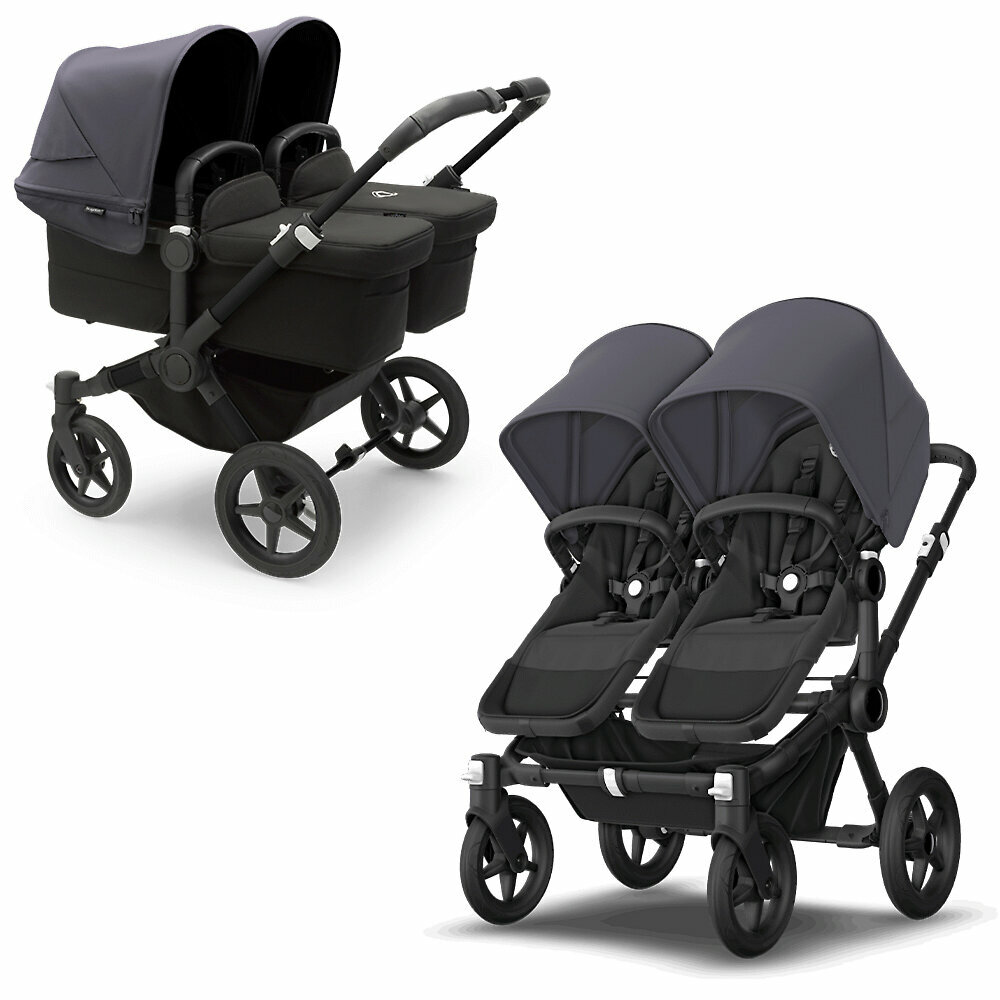 Bugaboo Donkey 5 Twin BLACK, Midnight Black / Stormy Blue