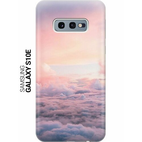 Ультратонкий силиконовый чехол-накладка для Samsung Galaxy S10e с принтом Высоко над облаками ультратонкий силиконовый чехол накладка для samsung galaxy a01 с принтом высоко над облаками