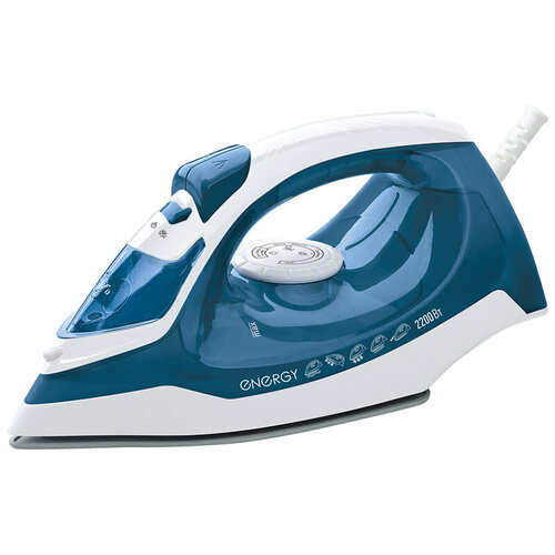 Утюг Energy EN-352 голубой 2200Вт пар спрей пар удар самооч керам подошва антинакипь 233400₽
