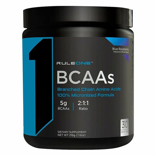 R1 BCAAs Rule 1 (213-222 гр) - R1 BCAAs Rule 1 (216 гр) Ежевика rule 1 creatine 375 гр