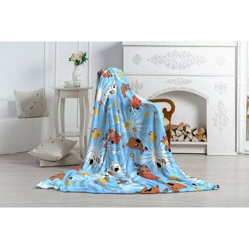 Плед Павлинка МимиМишки размер 150х100 см цвет голубой аэрософт комплект из 2 шт 1629₽