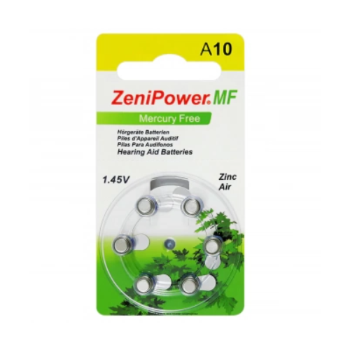 Набор батареек ZeniPower для слуховых аппаратов, тип 10 набор батареек для слуховых аппаратов duracell activair тип 10