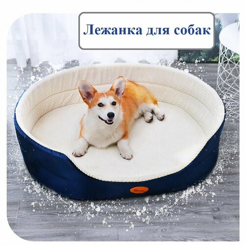 Лежанка для мелких собак овальная 65х50х20см 3430₽