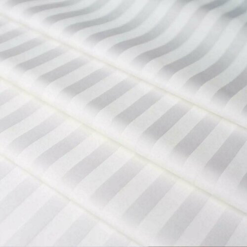 Простыня сатин-страйп полоса, белый; размер: 150х260 см