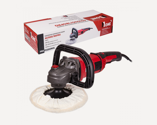 Изображение товара Полировальная машина NUMBER ONE AG1500/180PRO (180мм,1500Вт, регулировка оборотов)