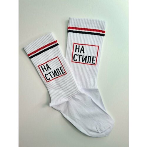 фото Носки , размер 36/37, черный, красный, белый нет бренда