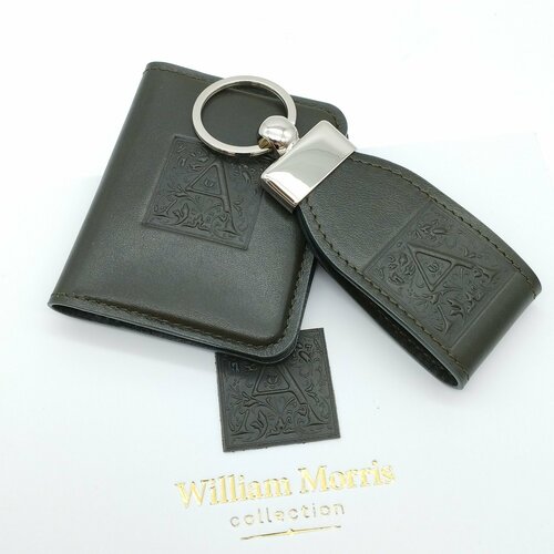 фото Кошелек william morris, фактура гладкая, зеленый