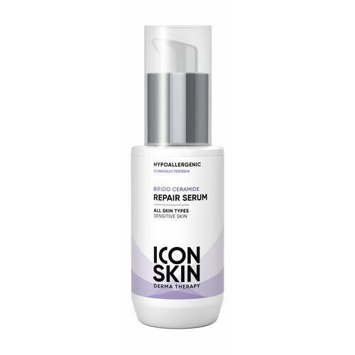 ICON SKIN Сыворотка для лица Bifido Ceramide восстанавливающая, 30 мл сыворотка для лица icon skin восстанавливающая сыворотка для лица bifido ceramide с комплексом церамидов и пребиотиков