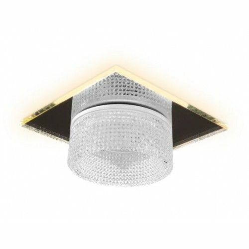 Встраиваемый точечный светильник TN355 CH/CLхром/прозрачный GU5.3+3W (LED WHITE) 95*95*45