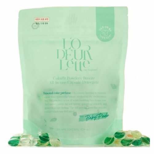 Капсулы для стирки белья In England Colorfit Powderly Breeze All in One Capsule Detergent 30 штуп LODEURLETTE 1620₽
