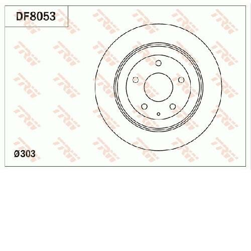 Диск тормозной задний Mazda CX-5 2011- DF8053 trw 1шт