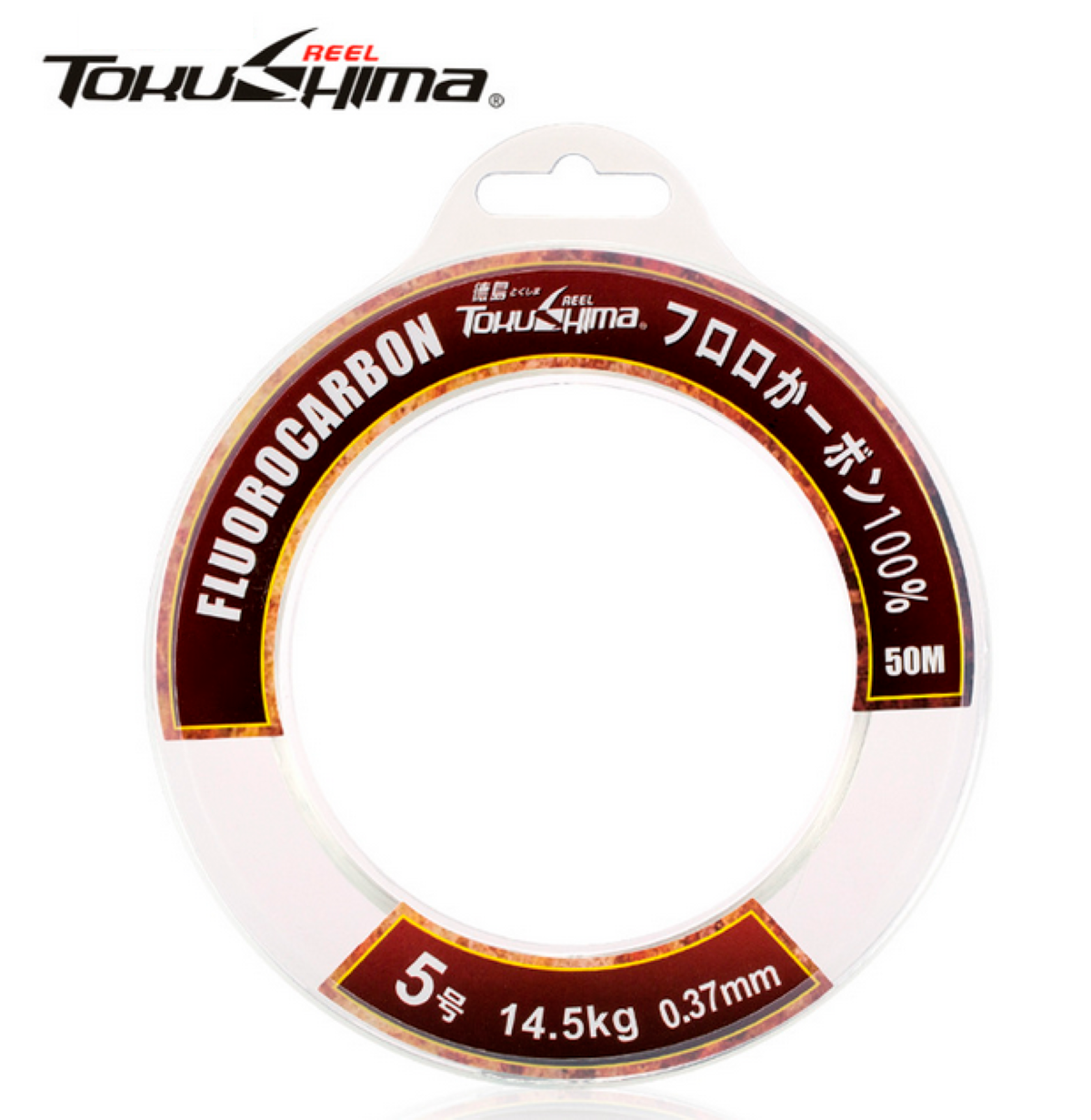 Флюорокарбоновая леска "Tokushima" 50м (#0.8) - 0.14мм - 3.1кг