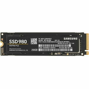 Жесткий диск SSD M.2 250Gb Samsung 980, 6400/2700MBs, 600000 IOPS, 3D TLC V-NAND, PCI-E3.0x4 (MZ-V8V250BW)