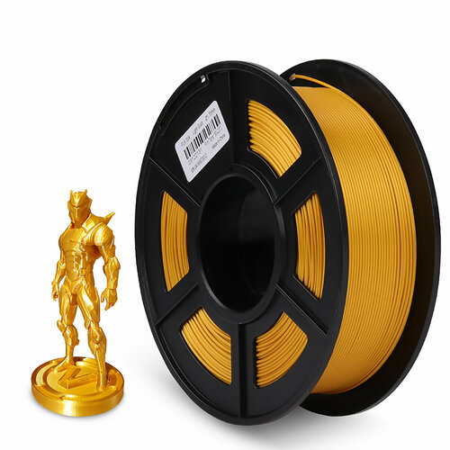 Филамент NVPRINT Silk PLA Light gold для 3D печати диаметр 175мм длина 330 метров масса 1 кг 2361₽