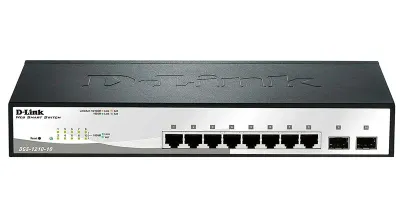 Коммутатор D-Link DGS-1210-10 Web Smart Switch (8UTP 10/100Mbps+ 2SFP)